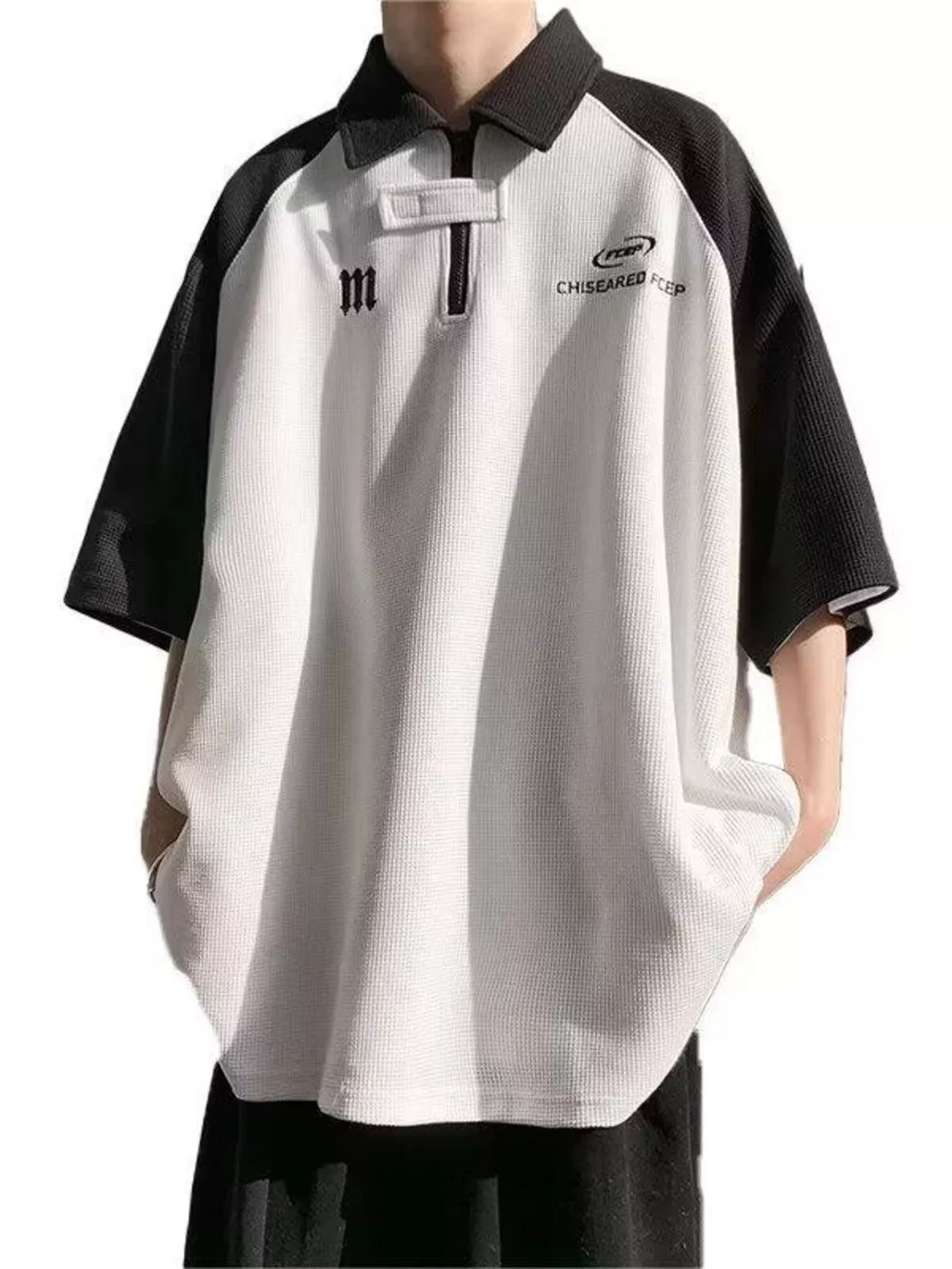 Men's Plus Size Two-Tone Casual Polo, image 4
