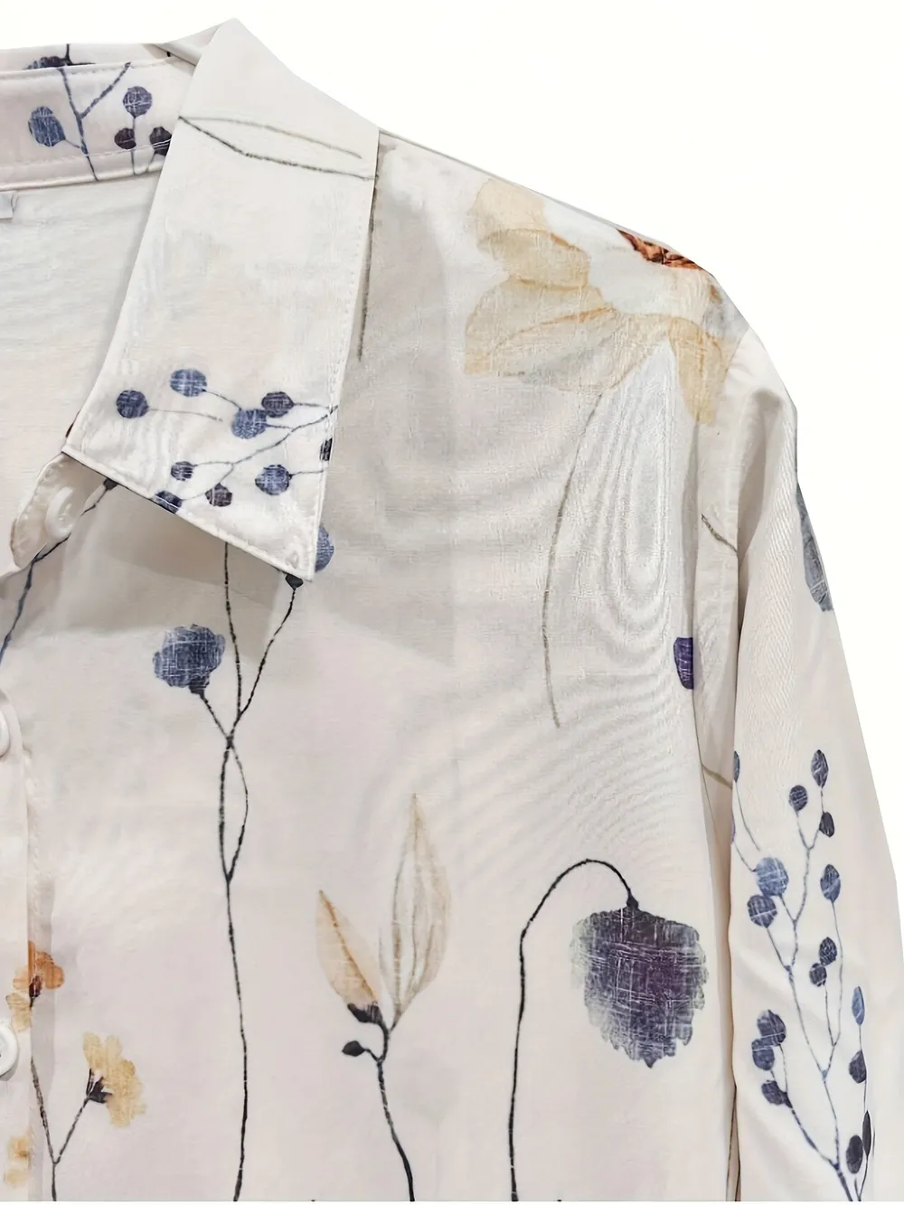 Printed Long Sleeve Blouse, image 3