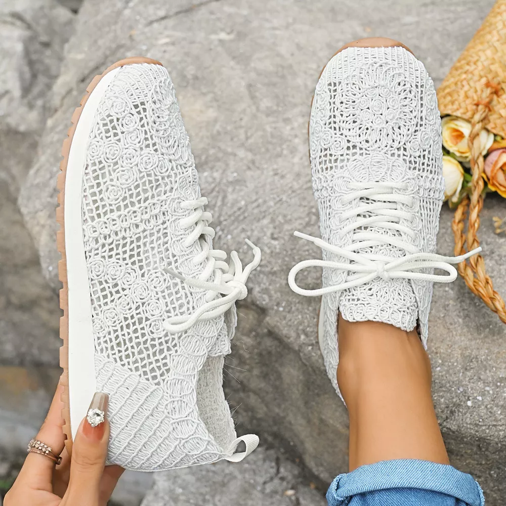 Round Toe Lace Up Sneakers, image 6