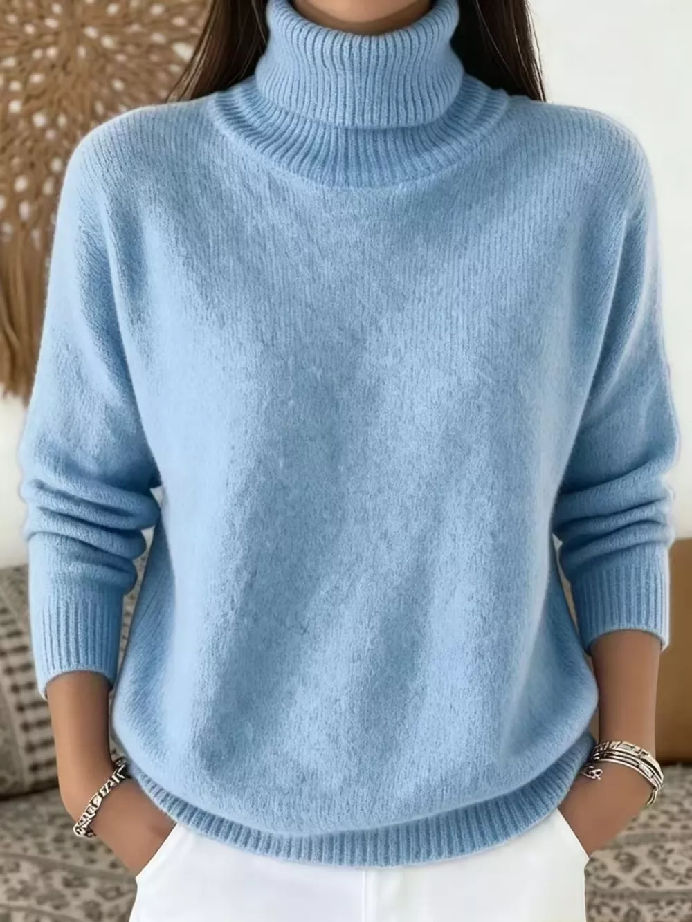 Turtleneck Long Sleeve Sweater, image 11
