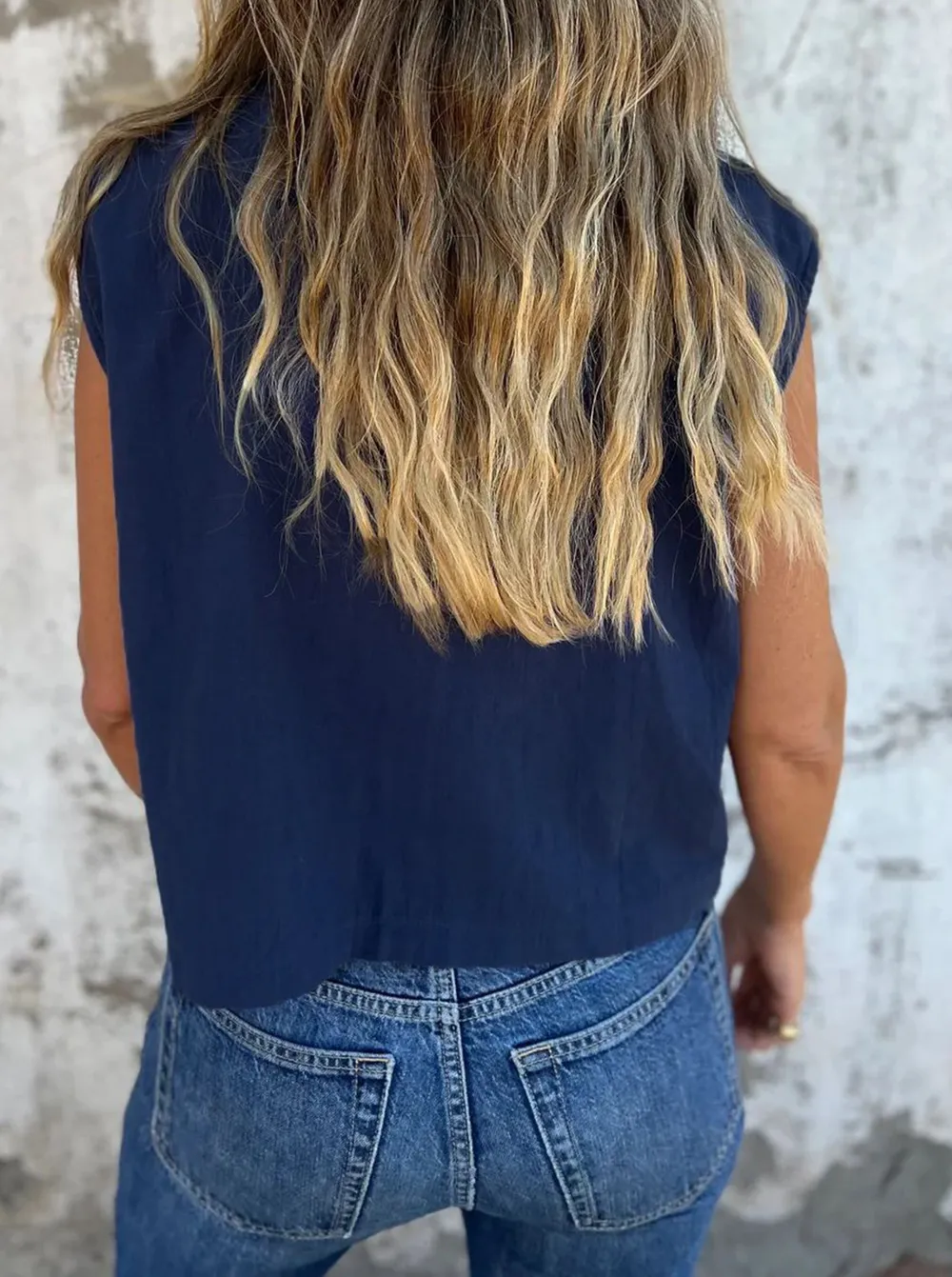 Full Size Button Down Cap Sleeve Linen Shirt Plus Size, image 2