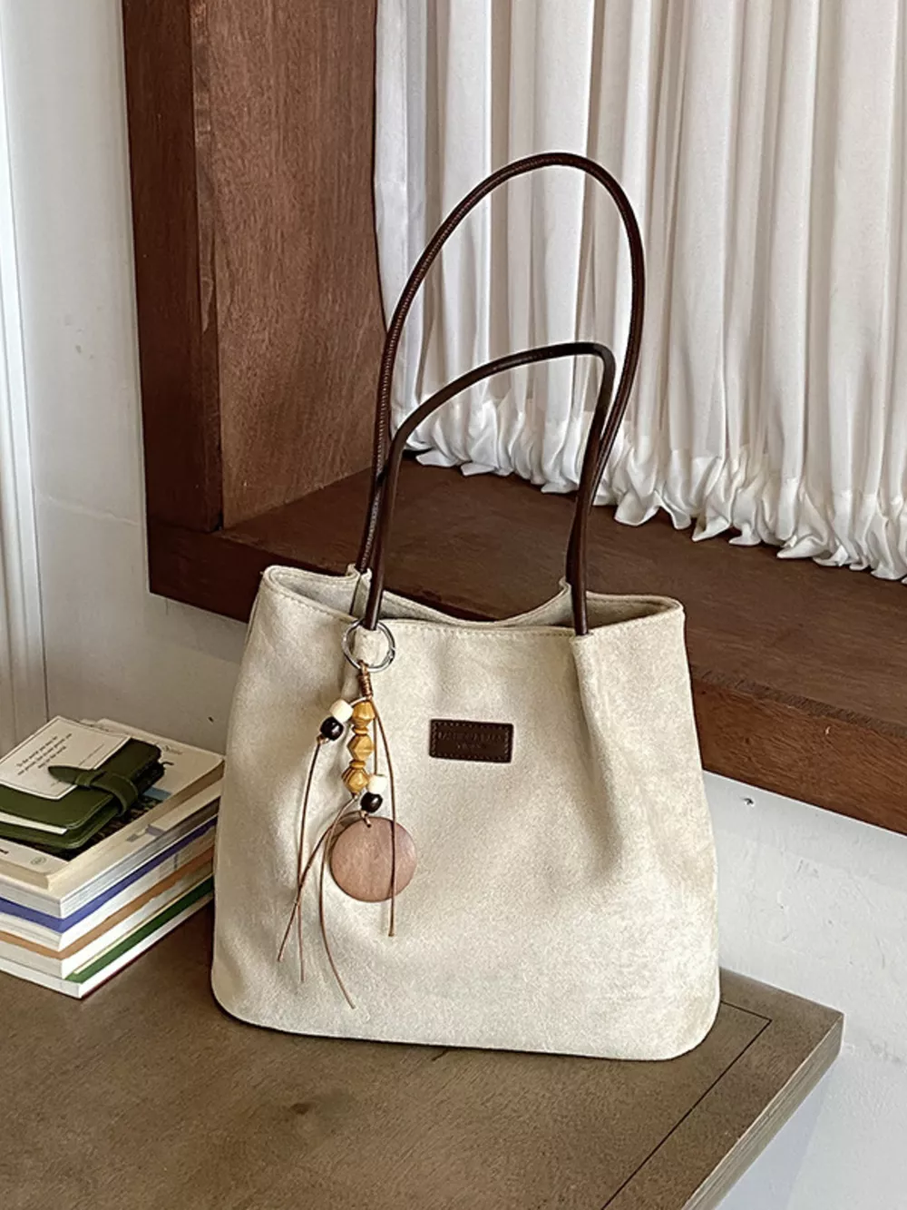 Decorative Wooden Pendant Shoulder Bag, image 7