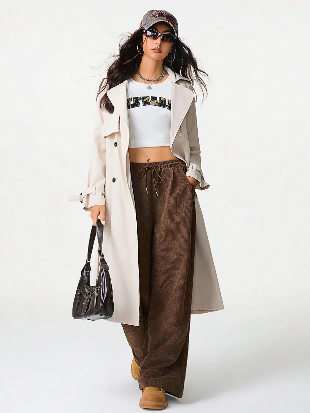Wide Leg Drawstring Pants, image 4