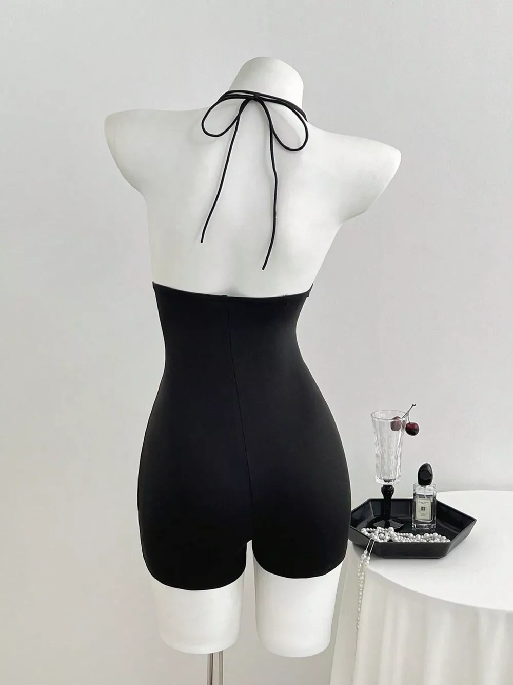 Tied Front Halter Neck Romper, image 4
