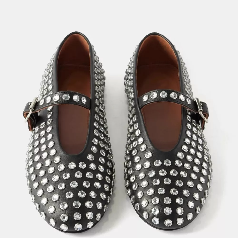Studded Round Toe Slip-Ons, image 2