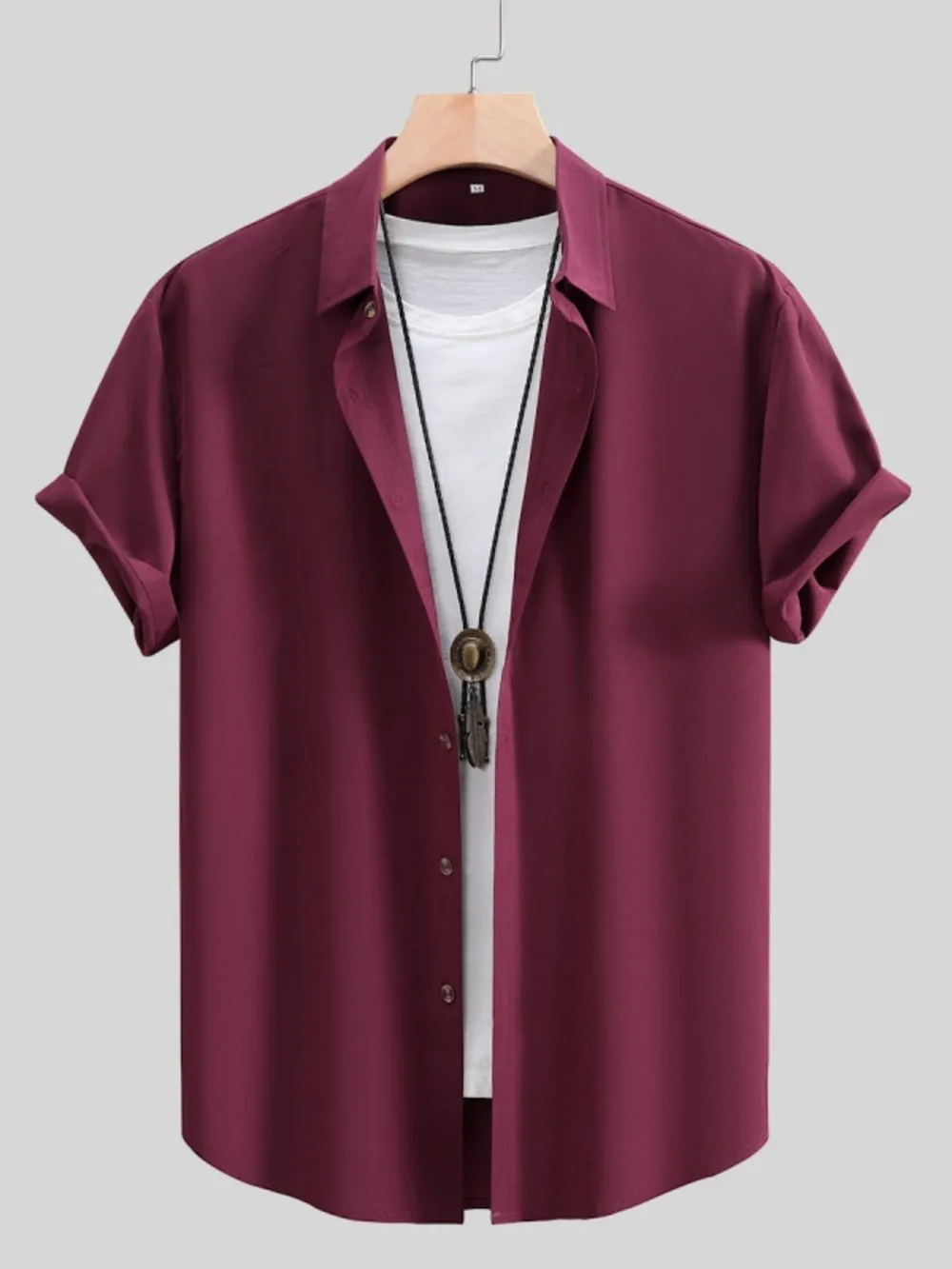 Men's Button Up Short Sleeve Shirt, image 4