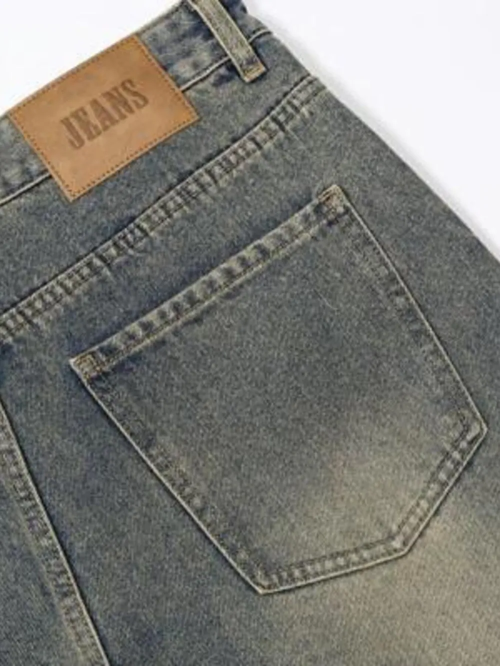 Men's Vintage Wash Straight Leg Jeans, image 9