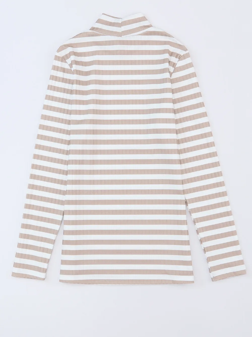 Striped Textured Knit Long Sleeve Tee, image 6
