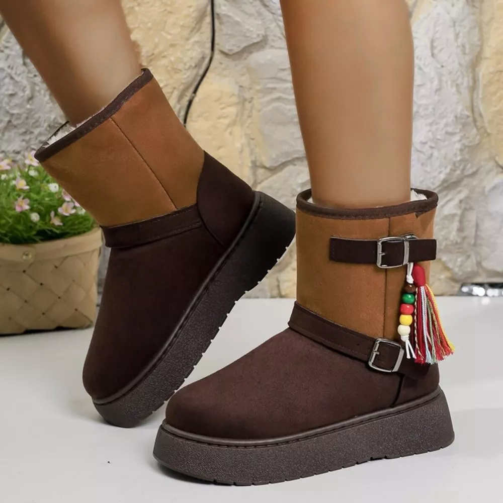 Bohemian Style Ankle Boots with Tassel Decor, image 3