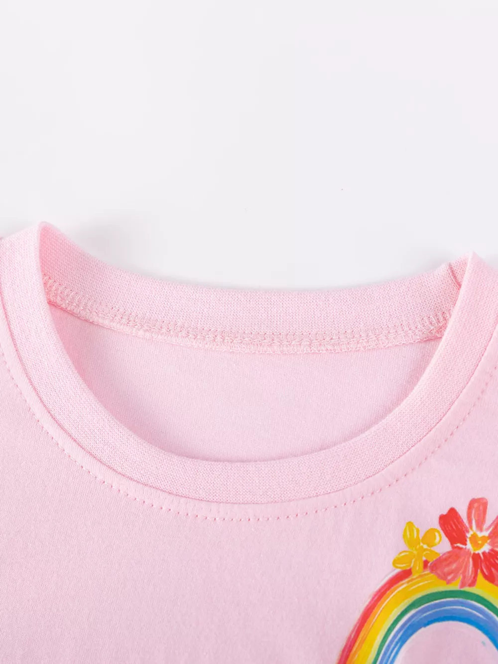 Children's Rainbow Ruffle Sleeve Top & Capri Set, image 3
