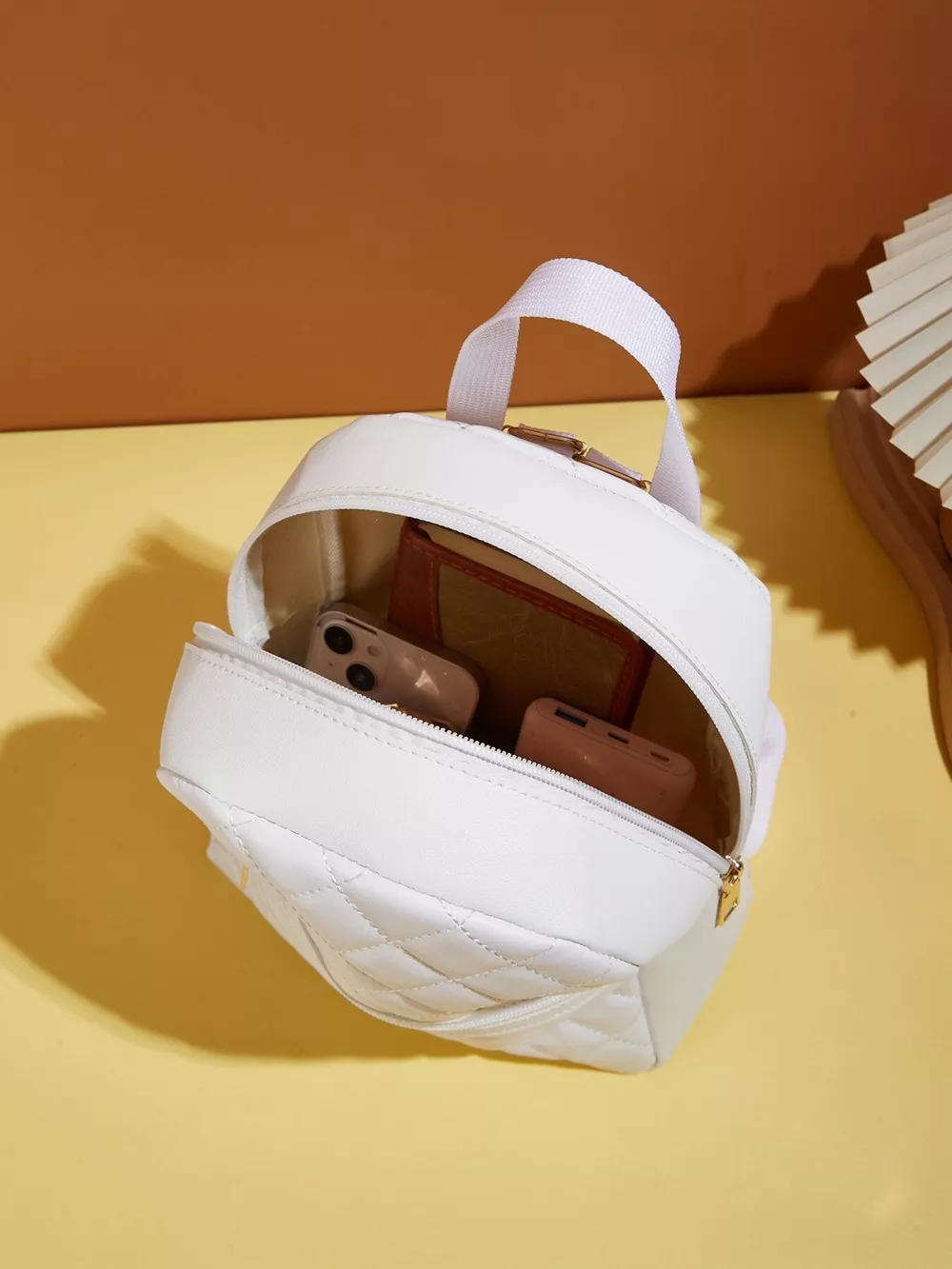 Quilted Lightweight Backpack Bag, image 9