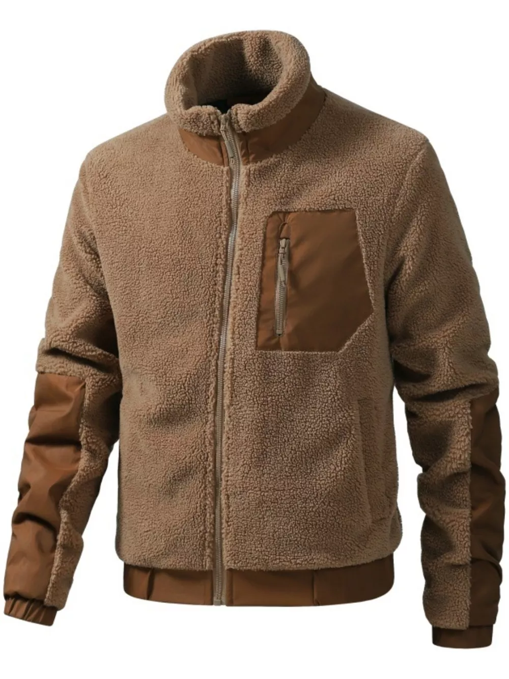 Men's Sherpa Fleece Zip-Up Jacket, image 2