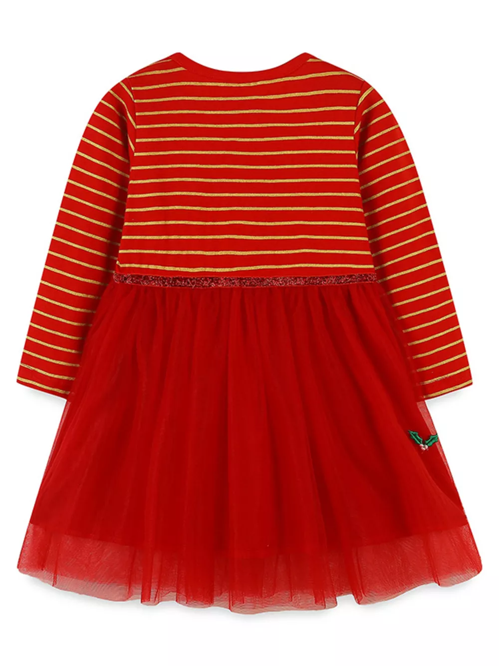 Children's Elk Embroidered Tulle Dress, image 4