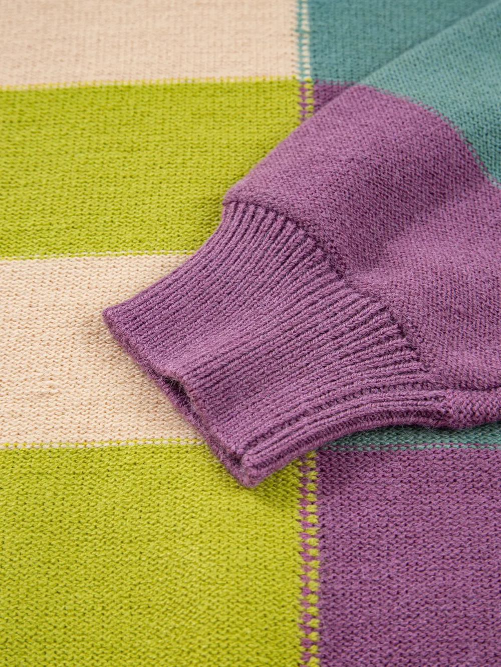 Stripe Drop Shoulder Ribbed Edge Sweater, image 5