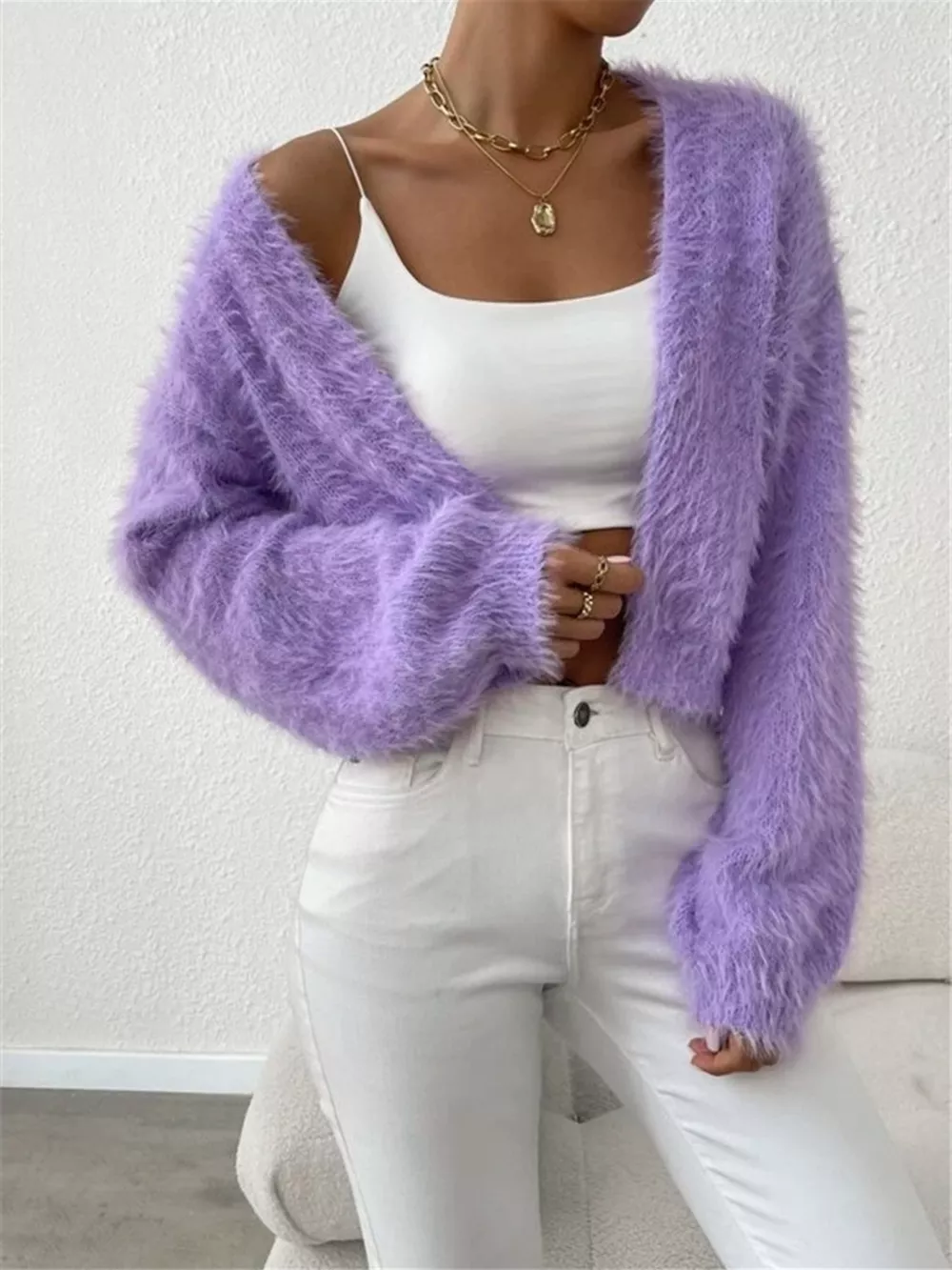 Open Front Long Sleeve Cardigan, image 3