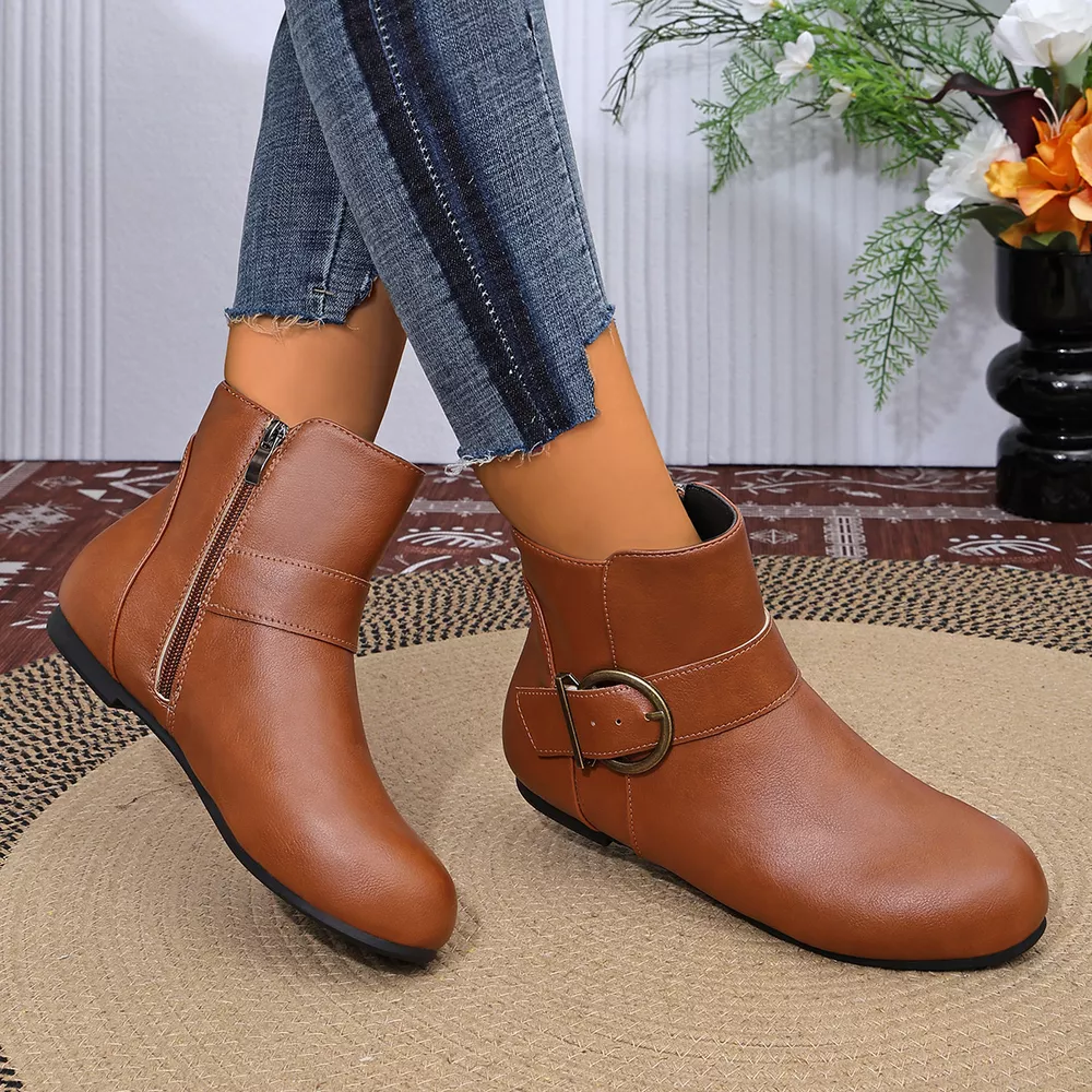 Round Toe Ankle Boots, image 9