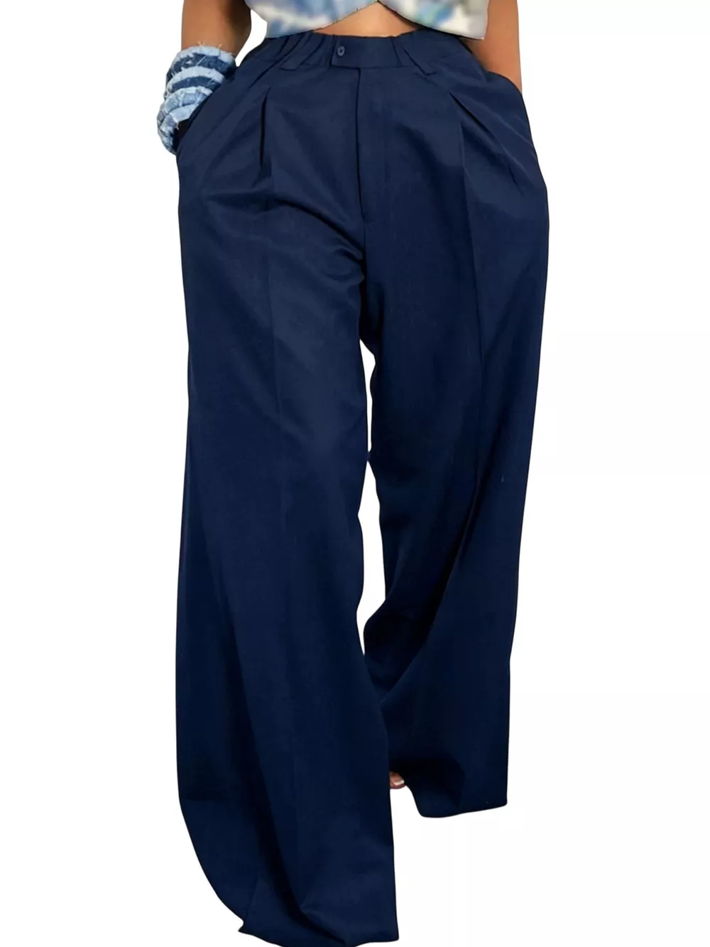 Wide Leg Pleated Pants, image 6