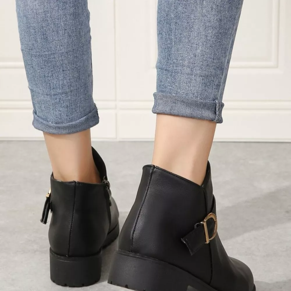 Buckle Accent Ankle Boots, image 3