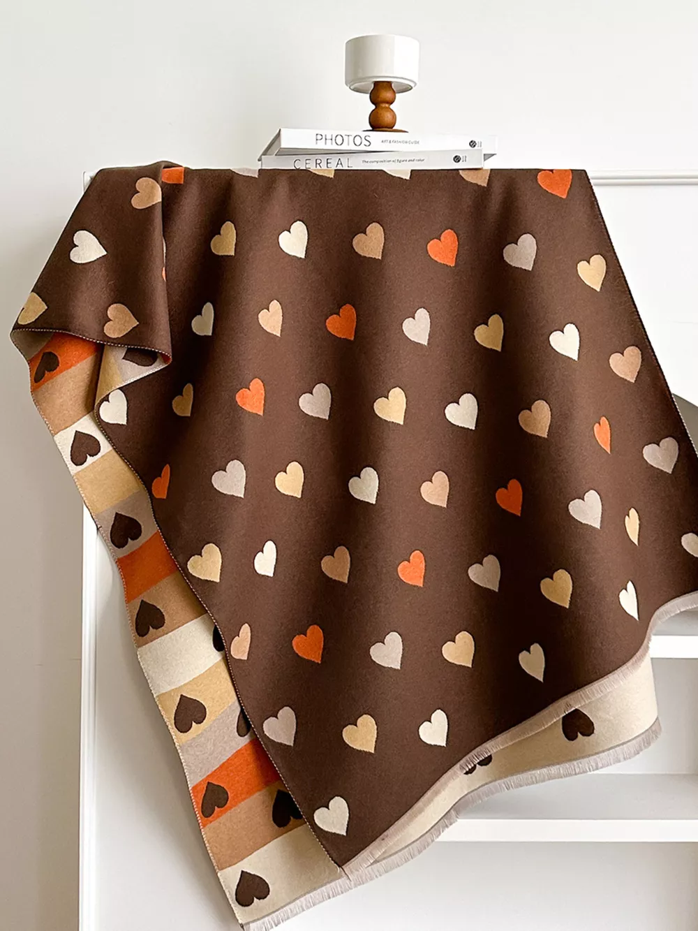 Heart Pattern Warm Scarf, image 3