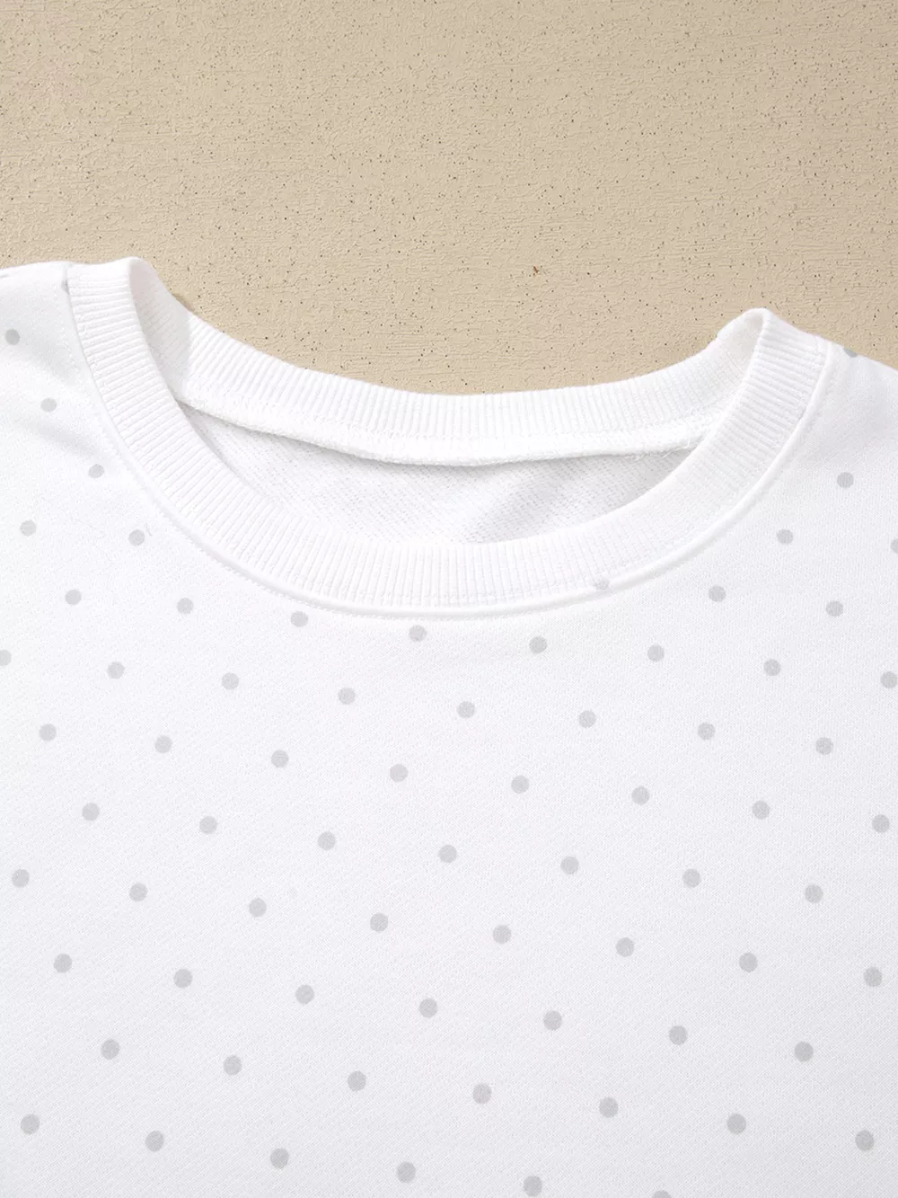 Polka Dot Long Sleeve Sweatshirt and Shorts Set, image 8