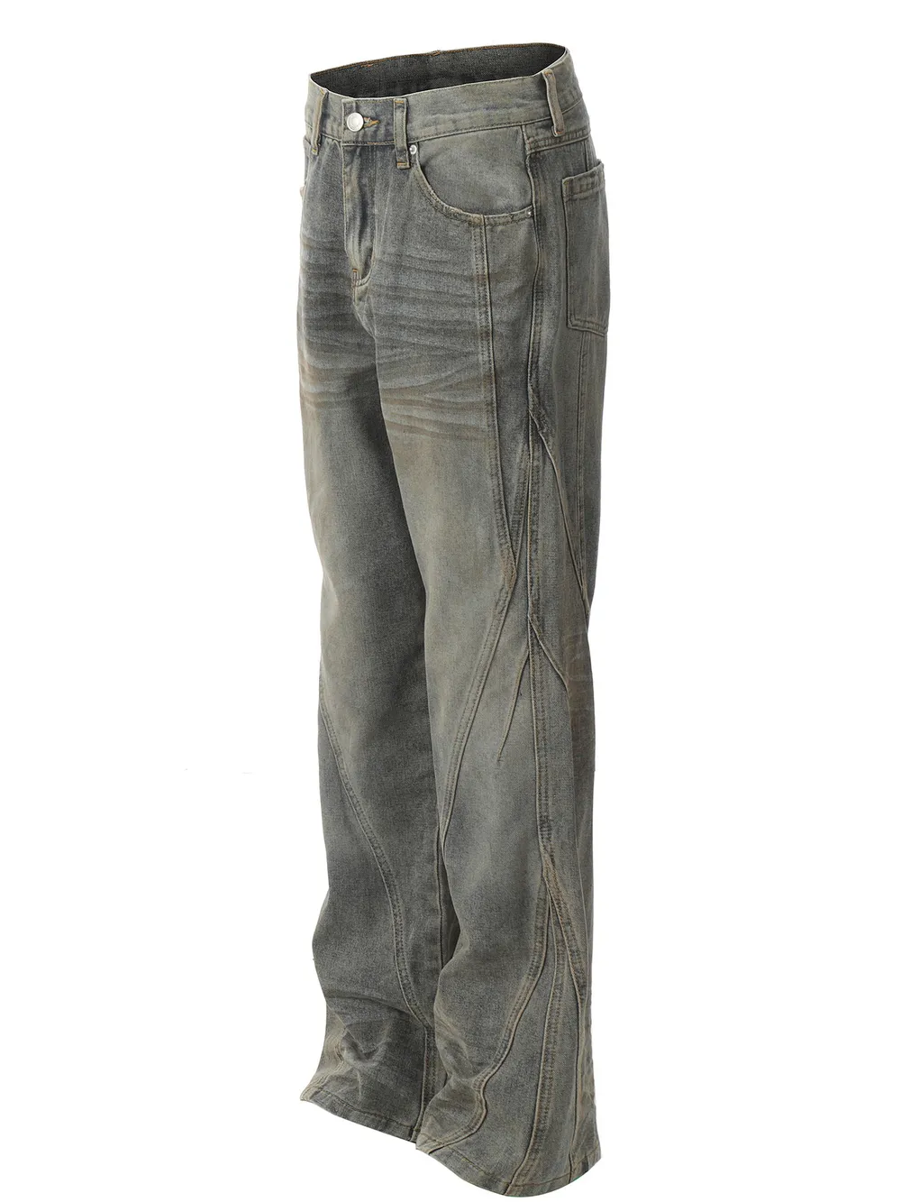 Men's Washed Loose Fit Jeans, image 2