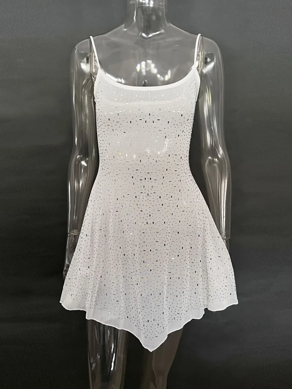 Rhinestone Decor Mini Cami Dress, image 20