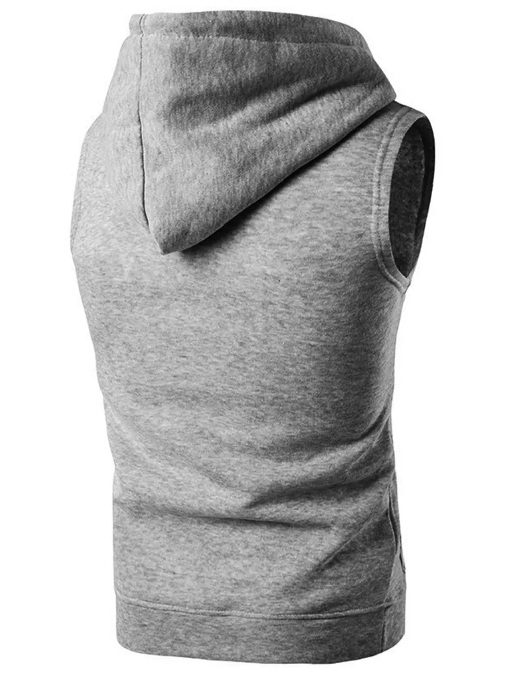 Men's Drawstring Hooded Tank, image 4