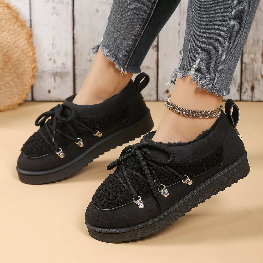 Lace Up Round Toe Platform Ankle Boots, image 5