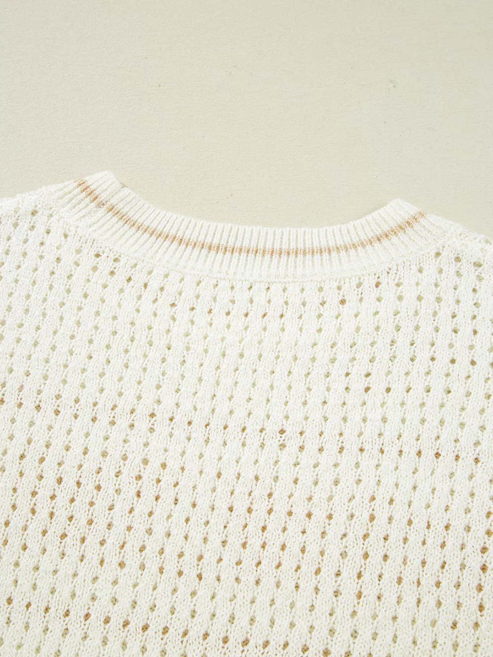 BEACH Hollow Out Knitted Lightweight Dolman Sweater, image 3