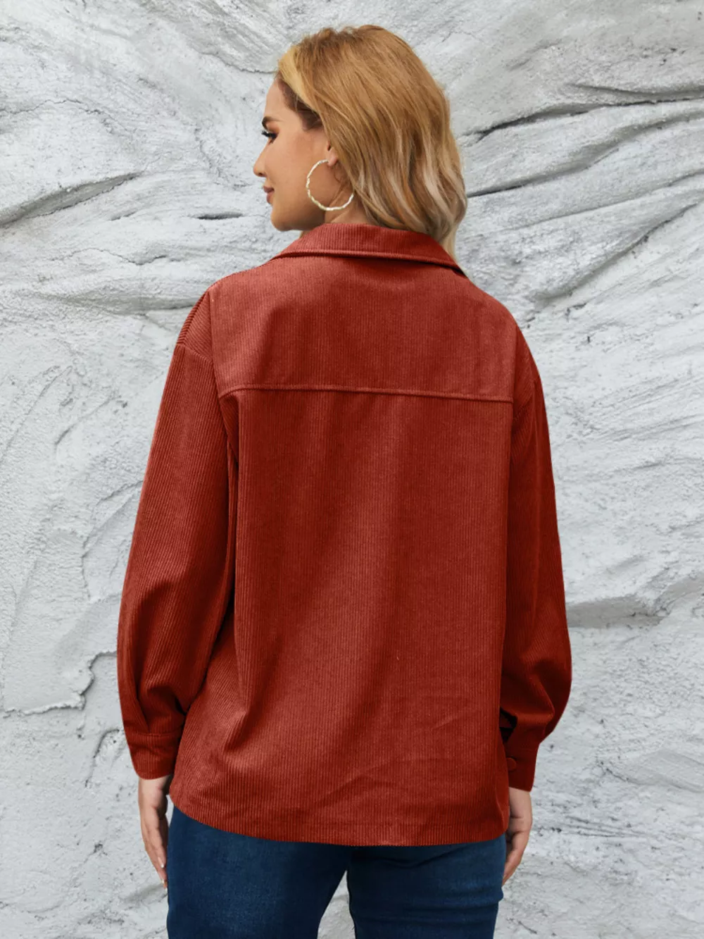 Casual Corduroy Button-Down Jacket, image 2