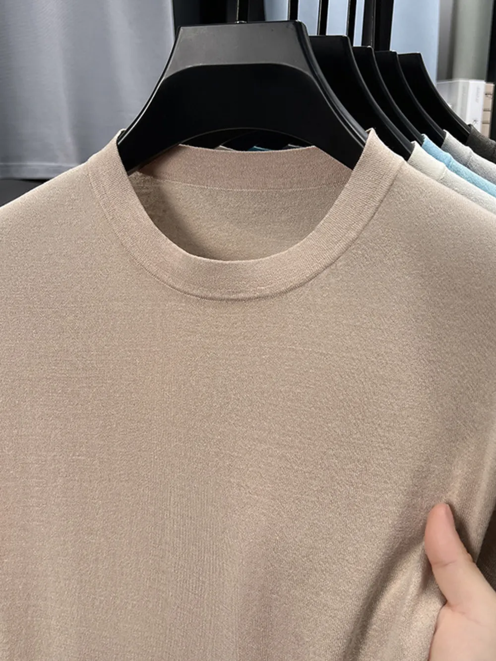 Men's Plus Size Round Neck Short Sleeve T-Shirt, image 4
