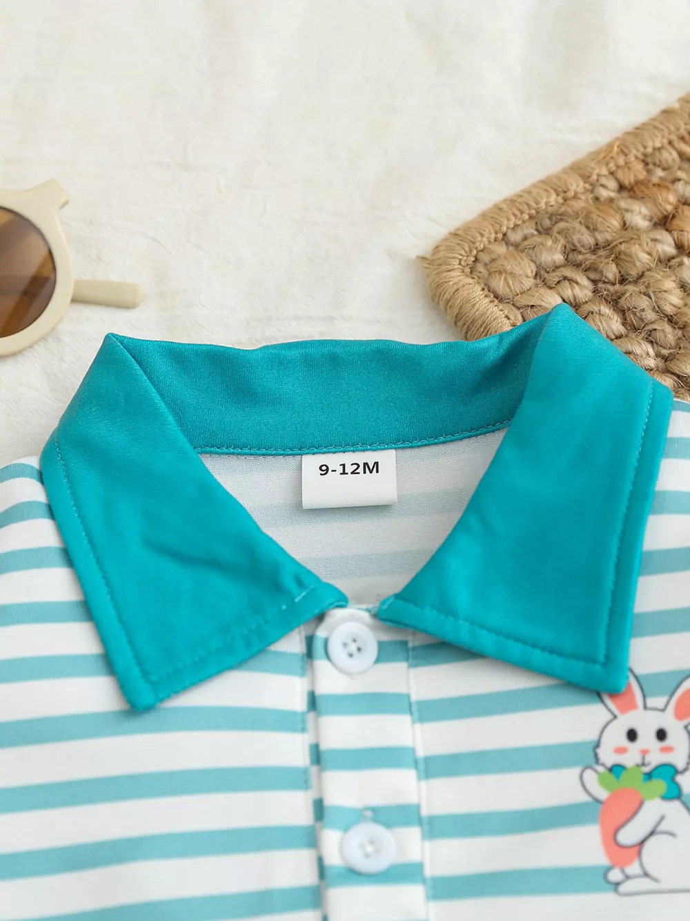 Children's Striped Polo Shirt & Solid Shorts Set, image 8