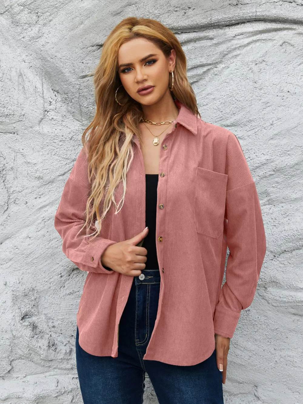 Corduroy Button-Up Shirt, image 8