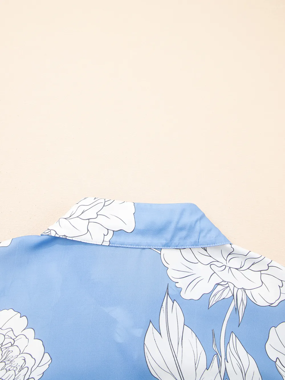 Floral Print Button Up Pleated Detail Puff Sleeve Shirt, image 5