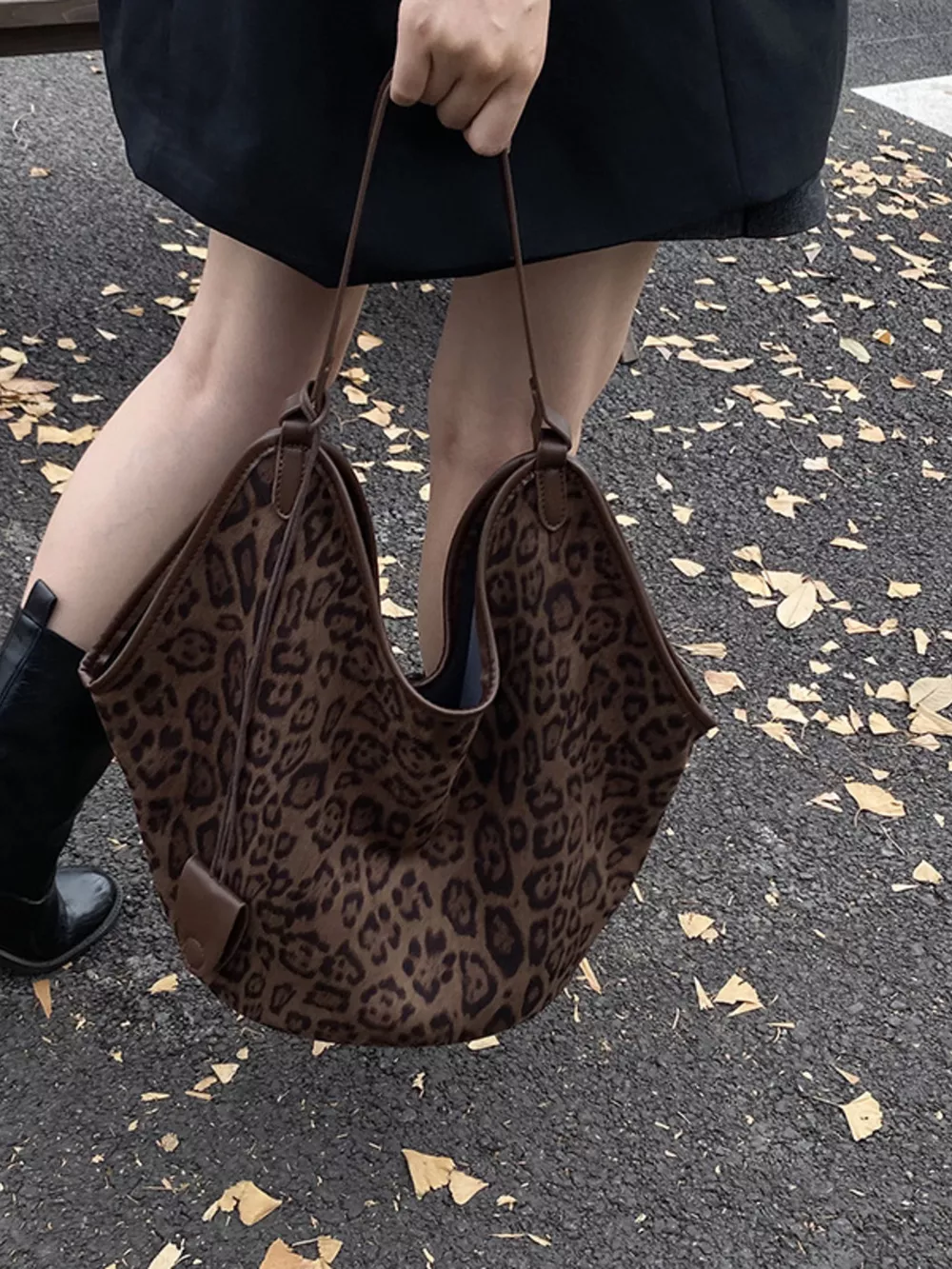 Leopard Print Large Tote Bag, image 11