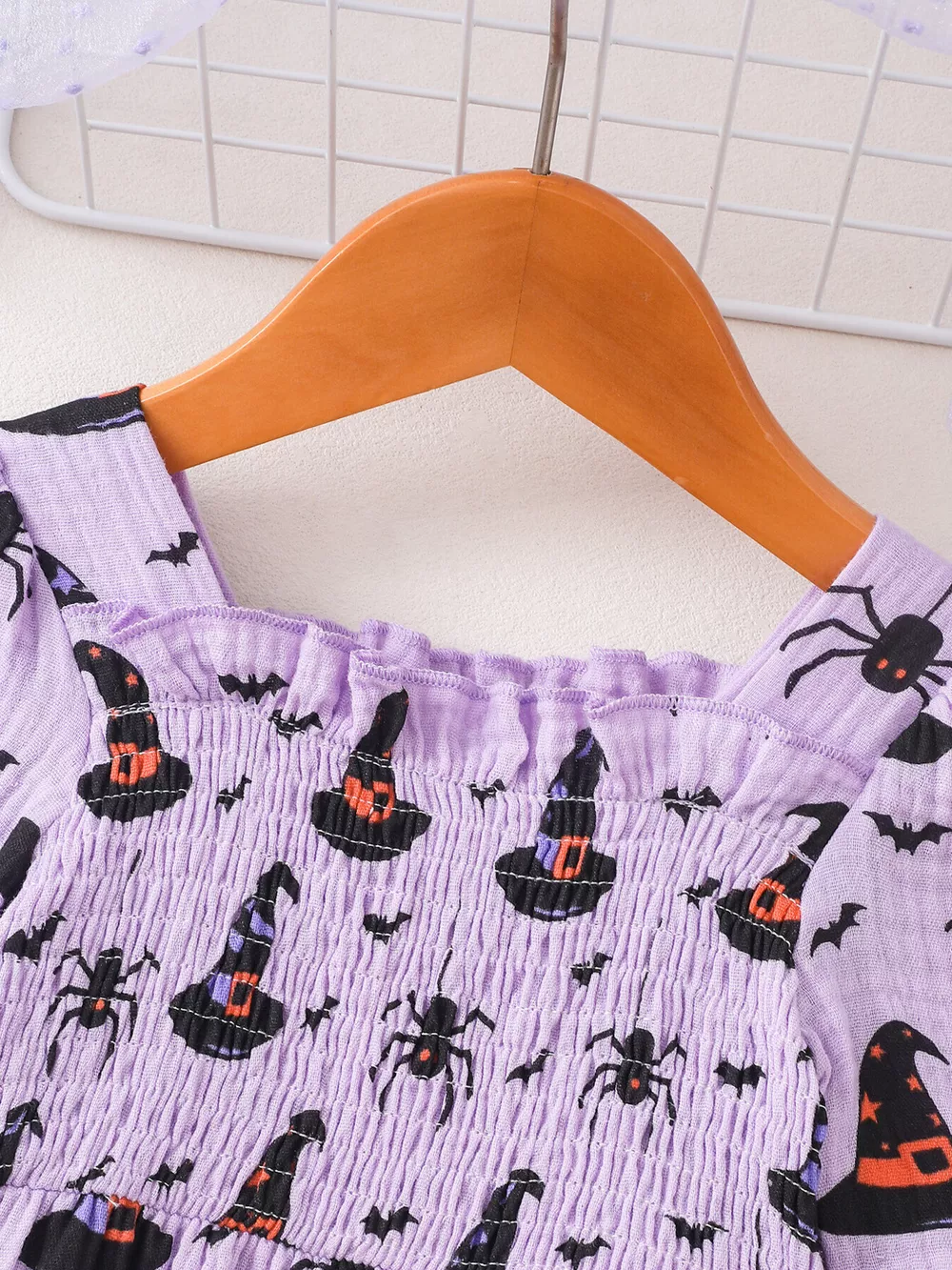 Children's Smocked Halloween Print Dress, image 4