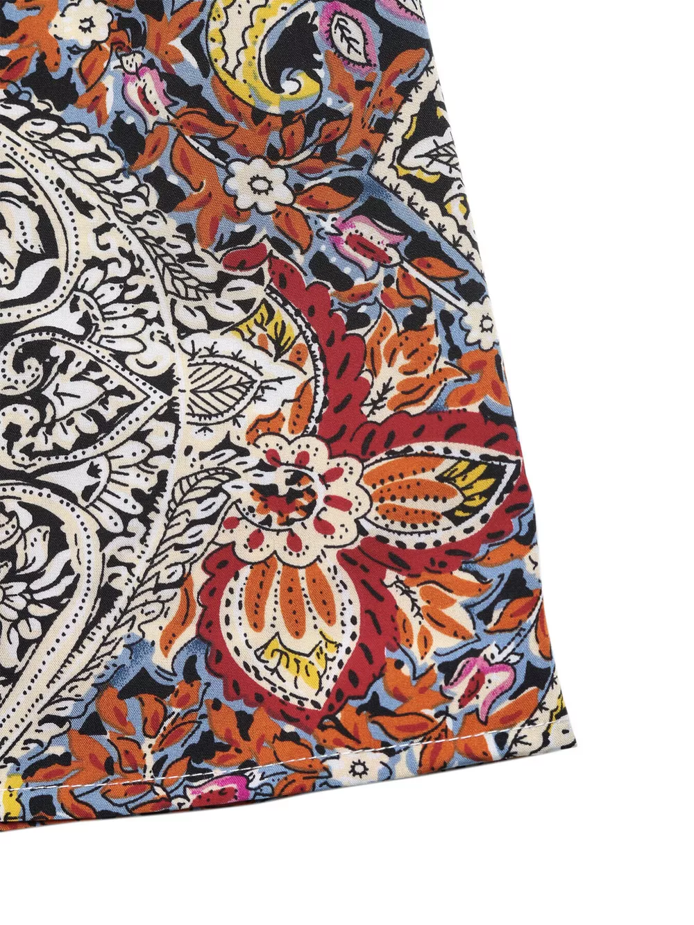Paisley Print Tie Neck Sleeveless Midi Dress, image 3