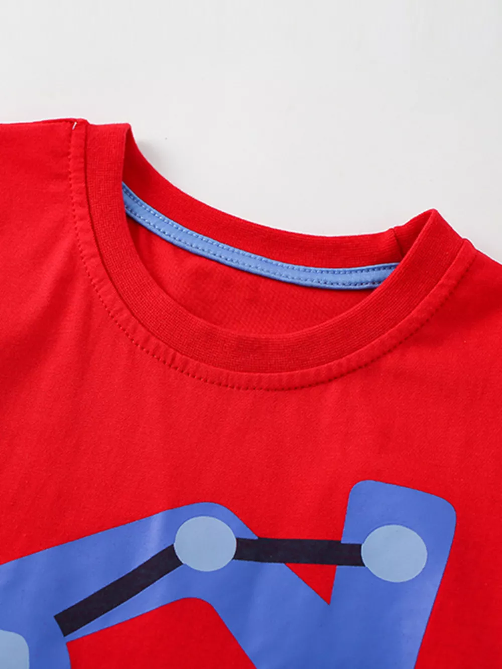 Children's Cartoon Excavator Print Short Sleeve T-Shirt, image 2
