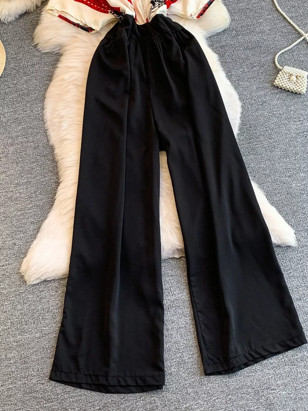 Printed Wide Leg Jumpsuit, image 8