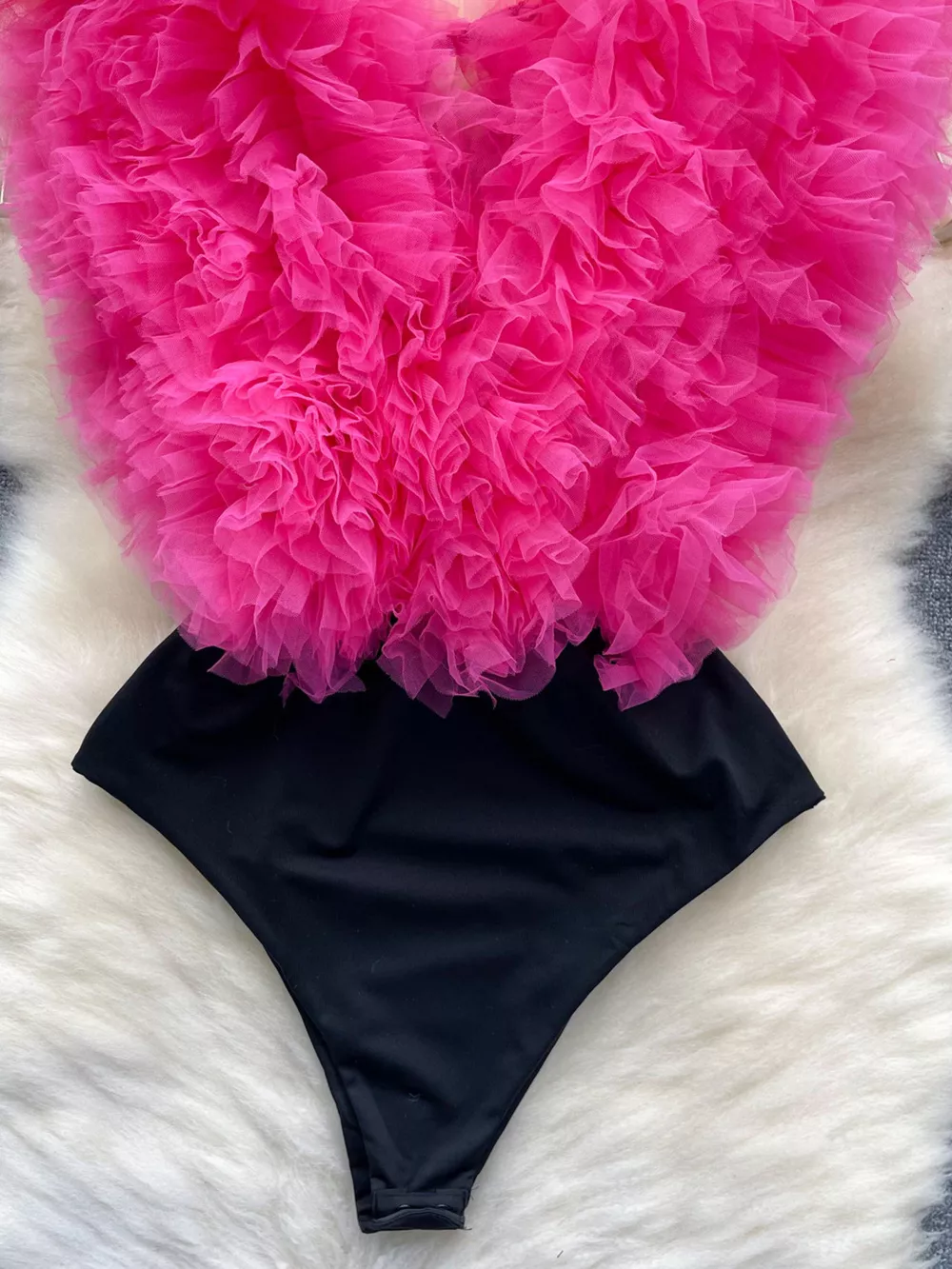 Ruffle Trim Sleeveless Bodysuit, image 13