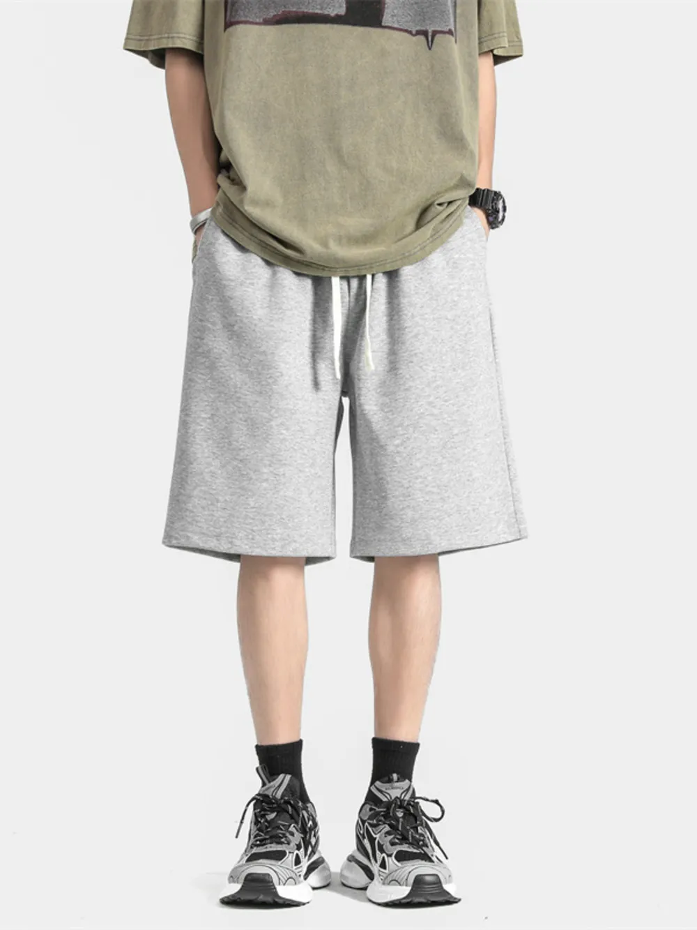 Men's Full Size Casual Loose-Fit Drawstring Shorts Plus Size, image 7