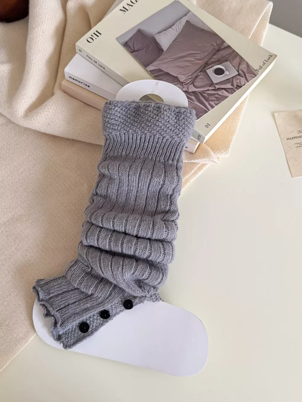 Slouchy Knit Leg Warmers, image 8