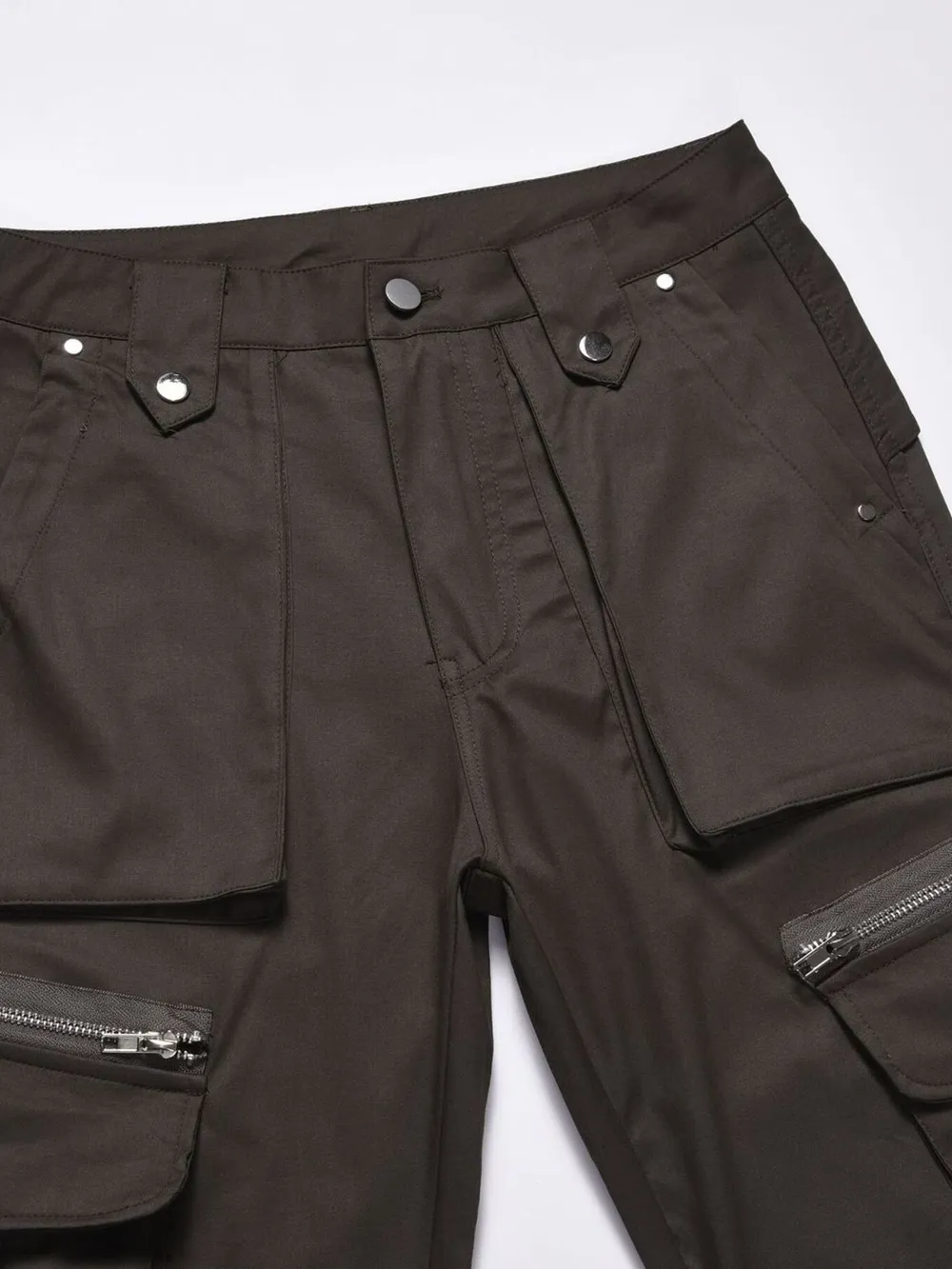 Men's Multi-Pocket Flared Cargo Pants, image 8