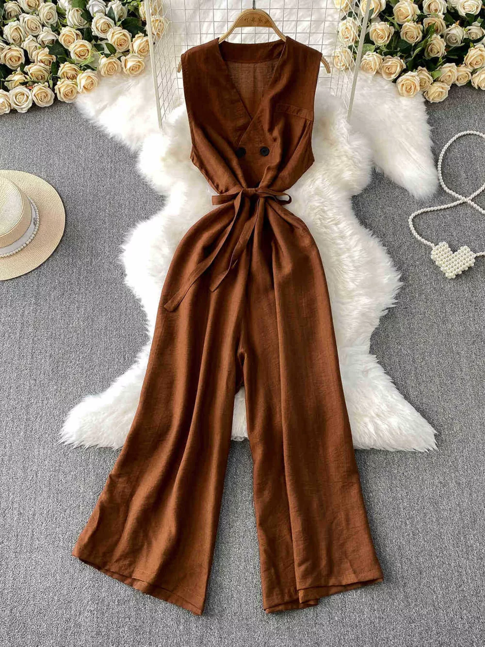 Sleeveless Wide Leg Jumpsuit, image 7