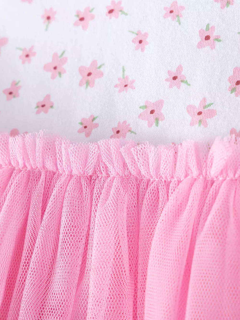 Children's Floral Print Tulle Dress, image 2