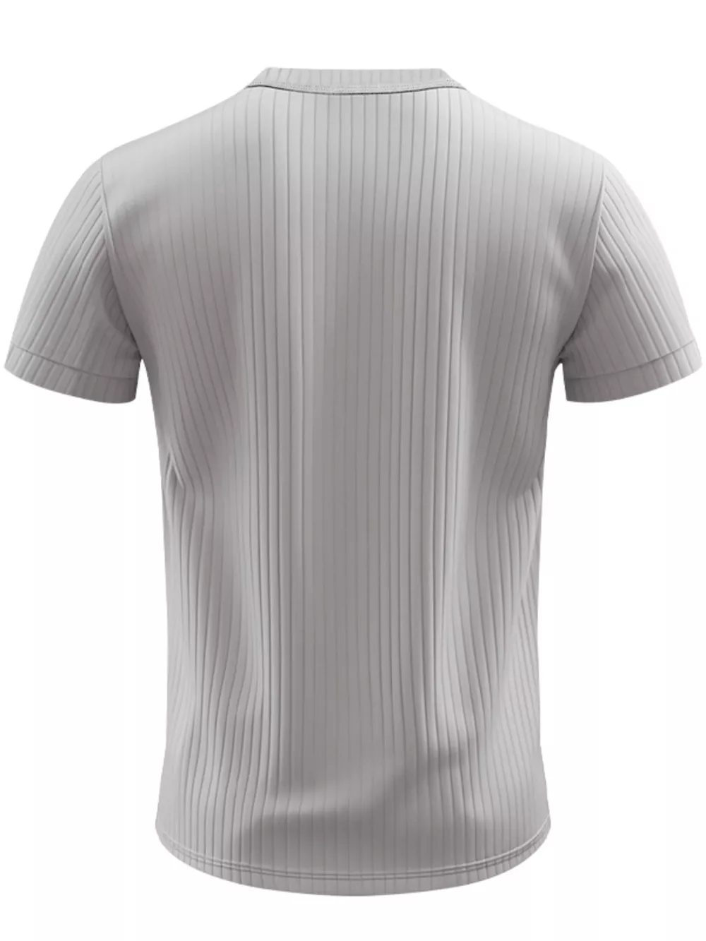 Men's Full Size Ribbed Button-Down Casual T-Shirt Plus Size, image 8