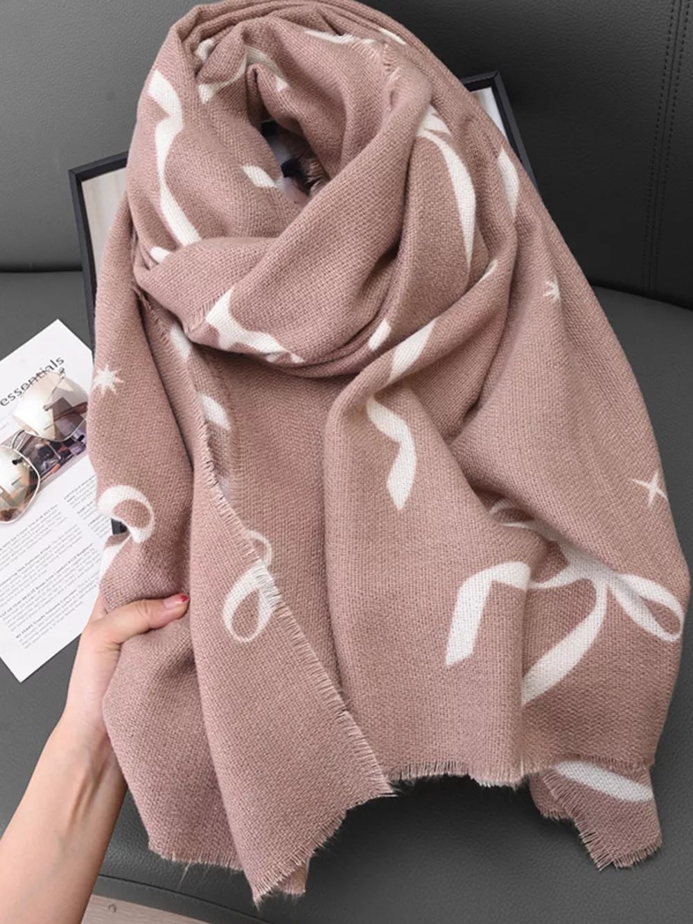Bow Print Lightweight Scarf, image 5