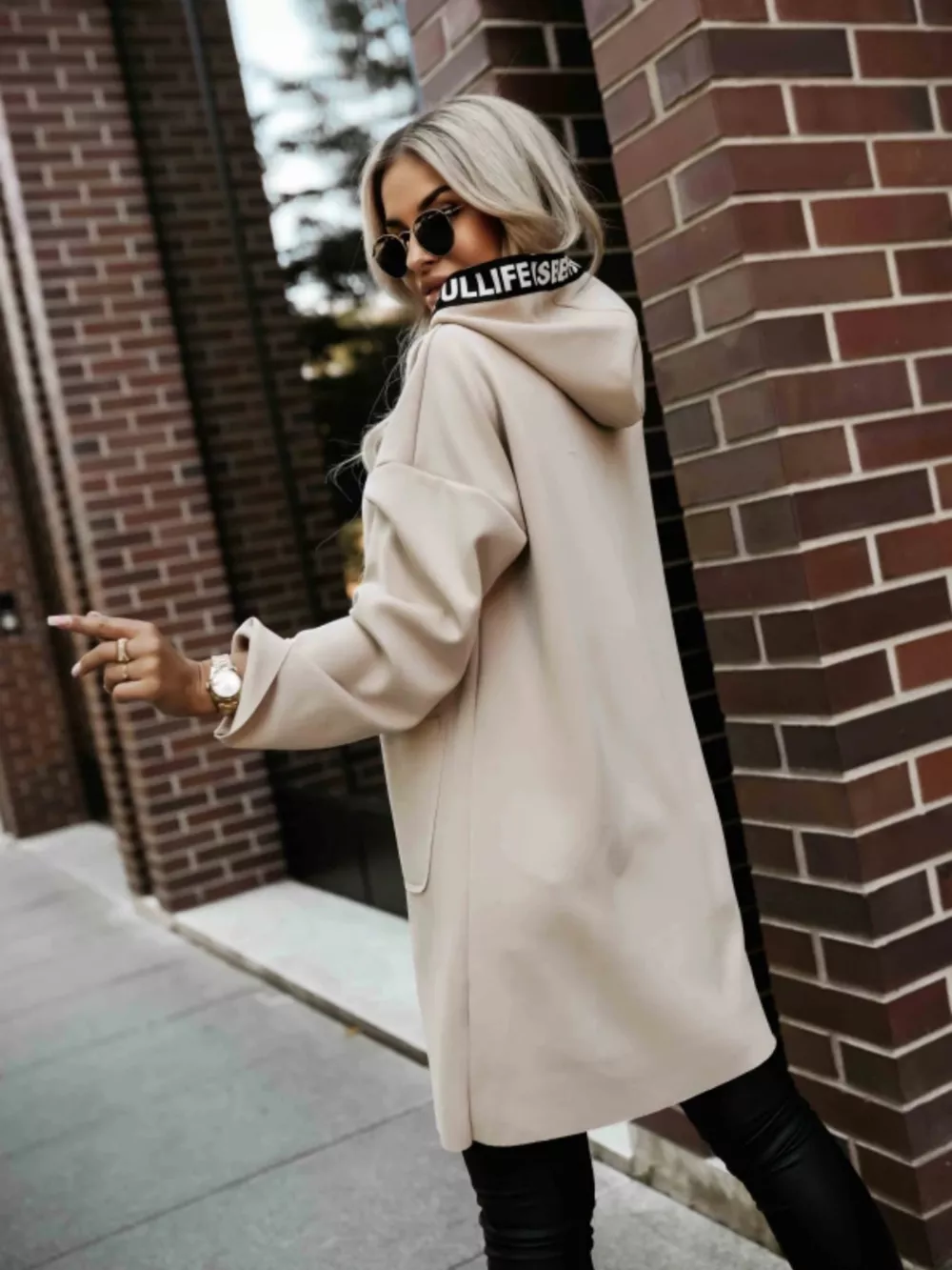 Full Size Casual Hooded Zip-Up Longline Outerwear Plus Size, image 6