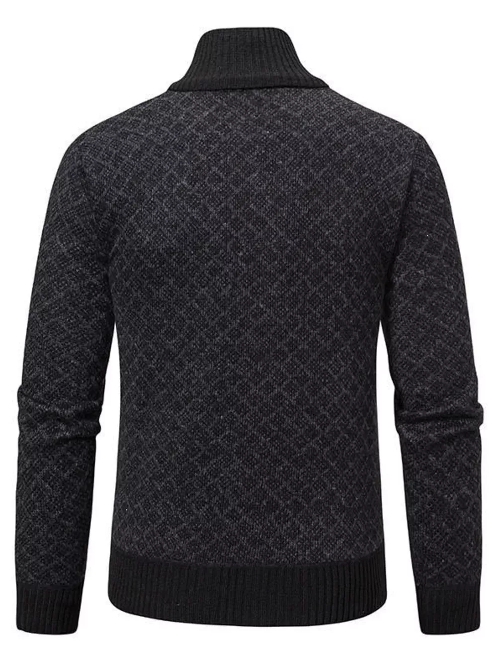 Men's Plus Size Geometric Patterned Full-Zip Cardigan, image 12