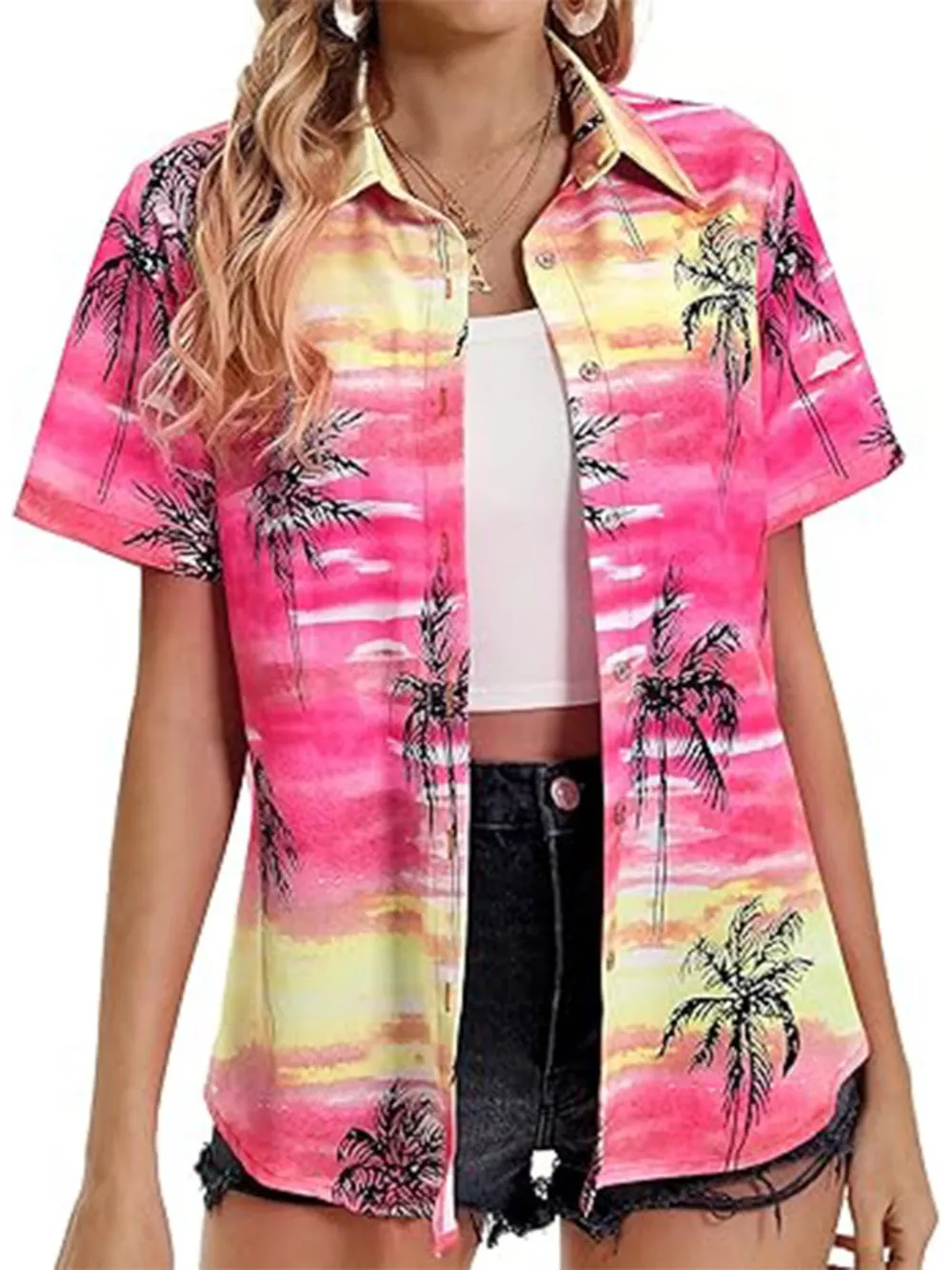 Plant Print Short Sleeve Shirt, image 6